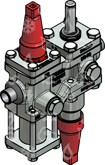 ventilová stanice Danfoss OCF 15-4-9, 15 mm, 027L4543, připojení EN 10220